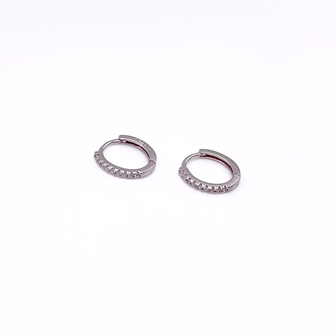 BOUCLES D'OREILLES MINI CRÉOLES STRASS