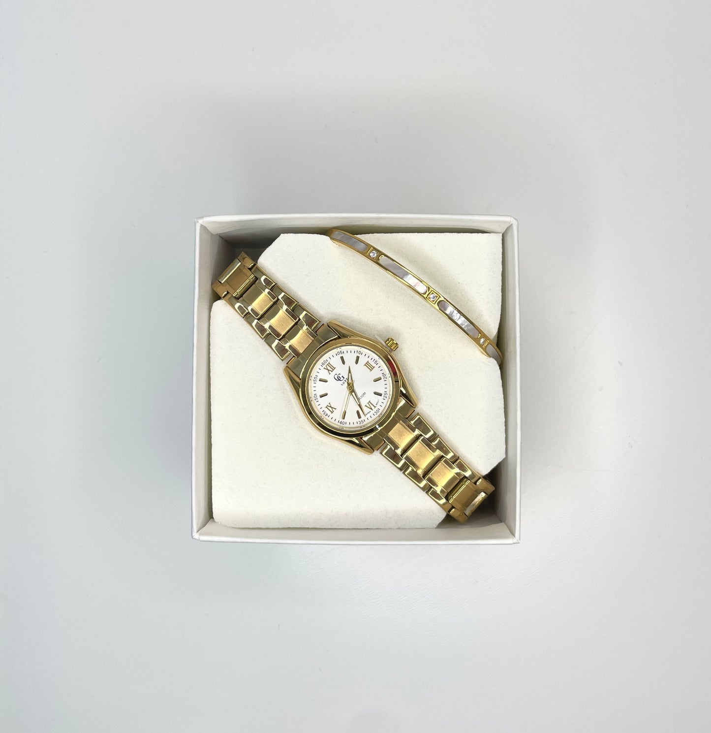 COFFRET MONTRE RAPHAËLLE + JONC NACRE