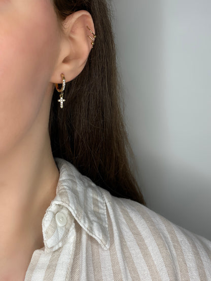 BOUCLES D'OREILLES CROIX