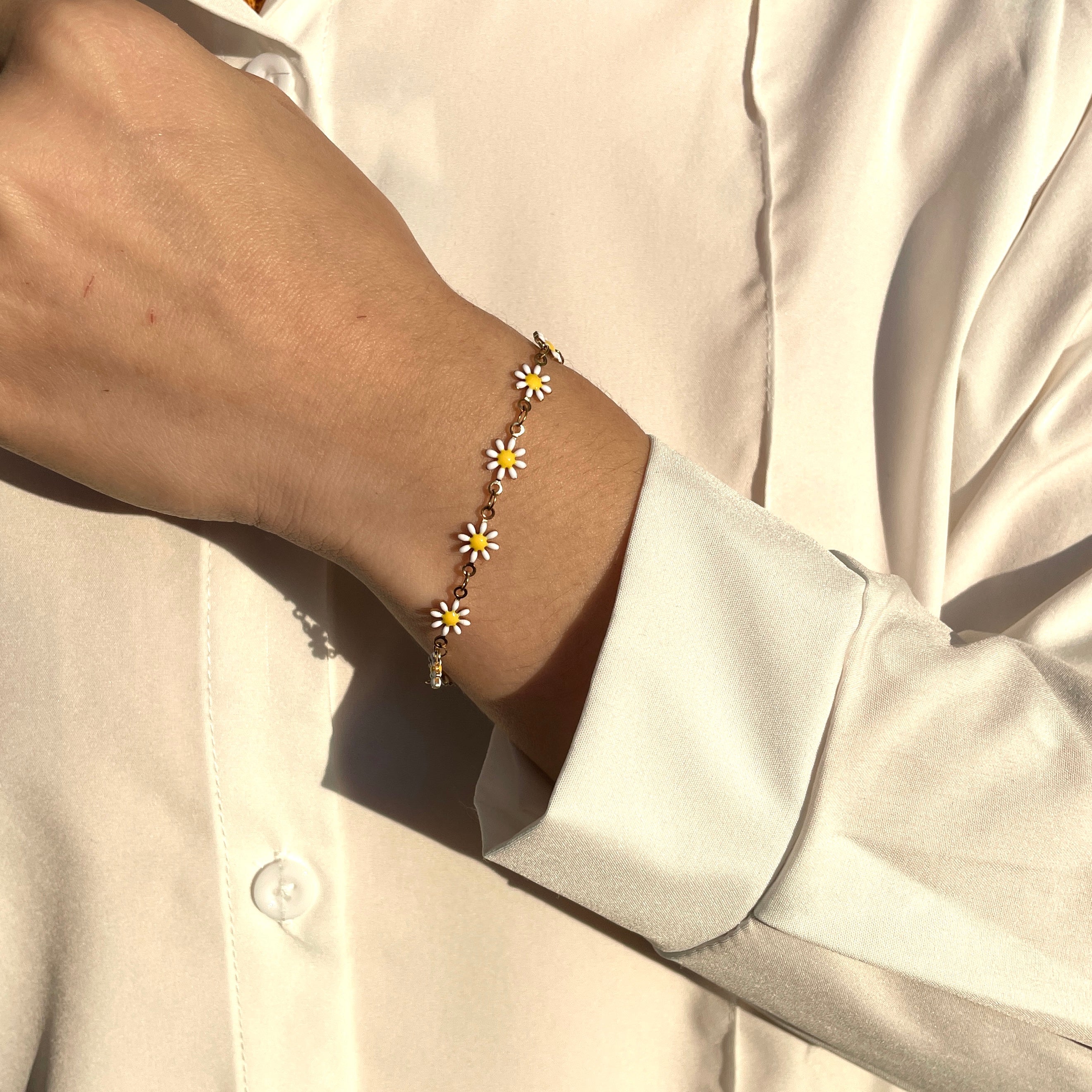 BRACELET MARGUERITE JAUNE