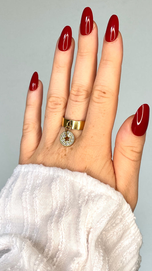 RHINESTONE STAR RING