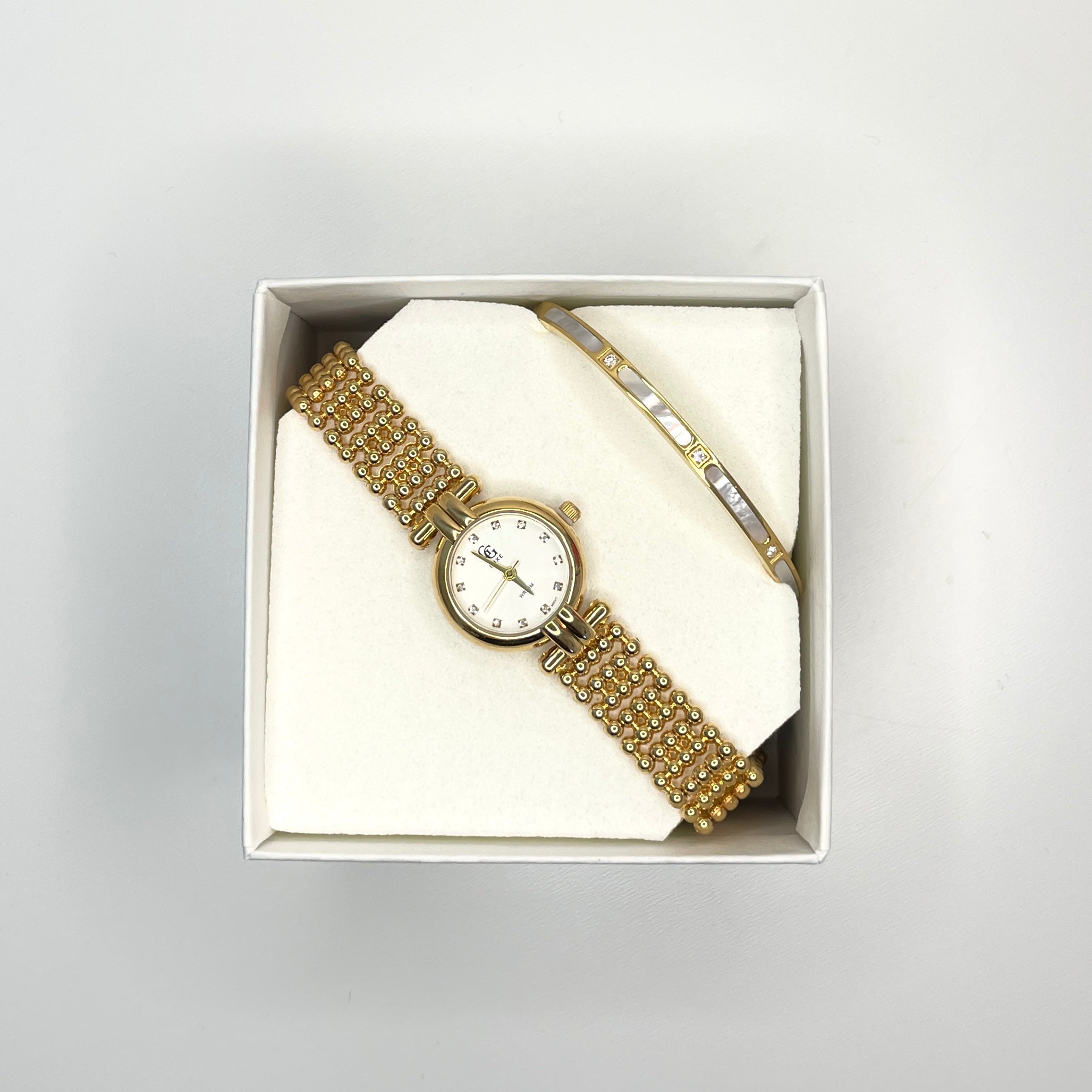 COFFRET MONTRE ANNA + JONC NACRE