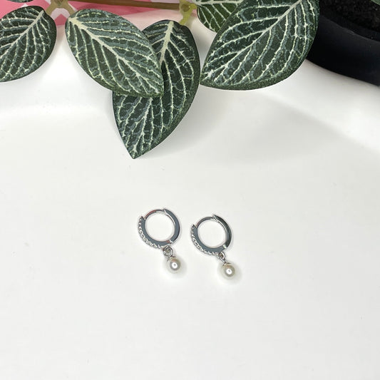 BOUCLES D'OREILLES PERLE STRASS