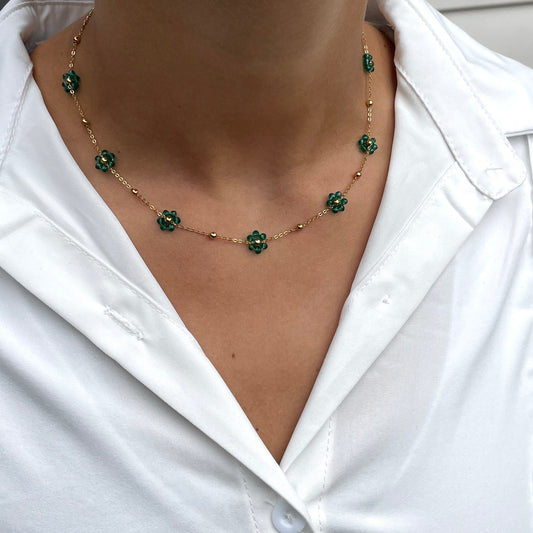 COLLIER FLORA VERT