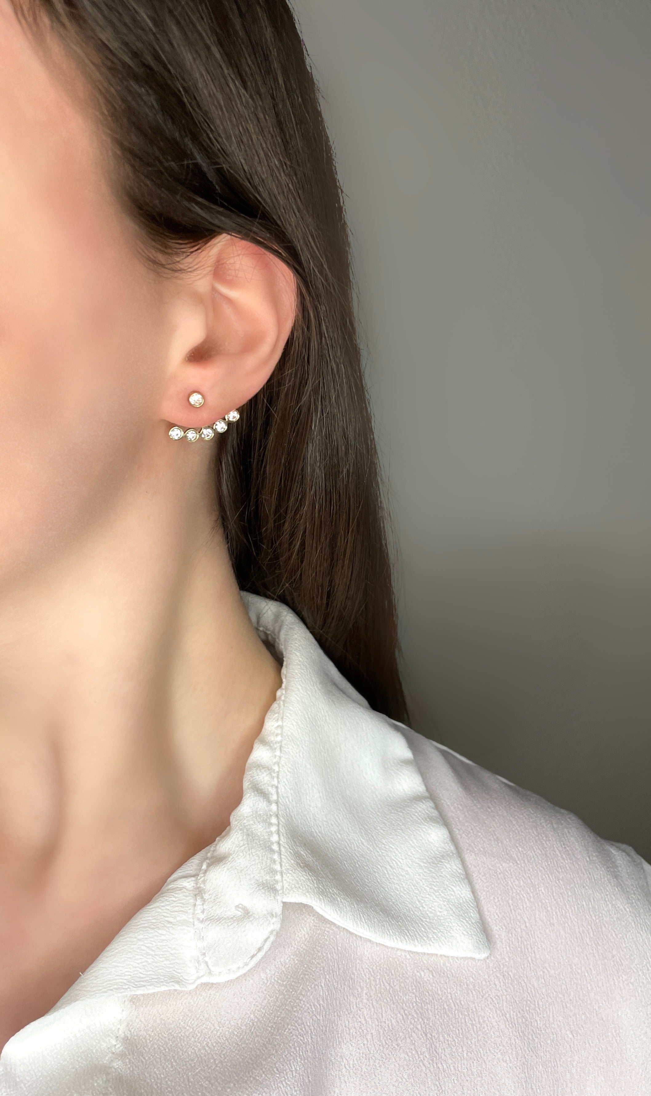 MADDIE EARRINGS (2 in 1: Possible to remove the zirconia insert and keep only the stud earring!)